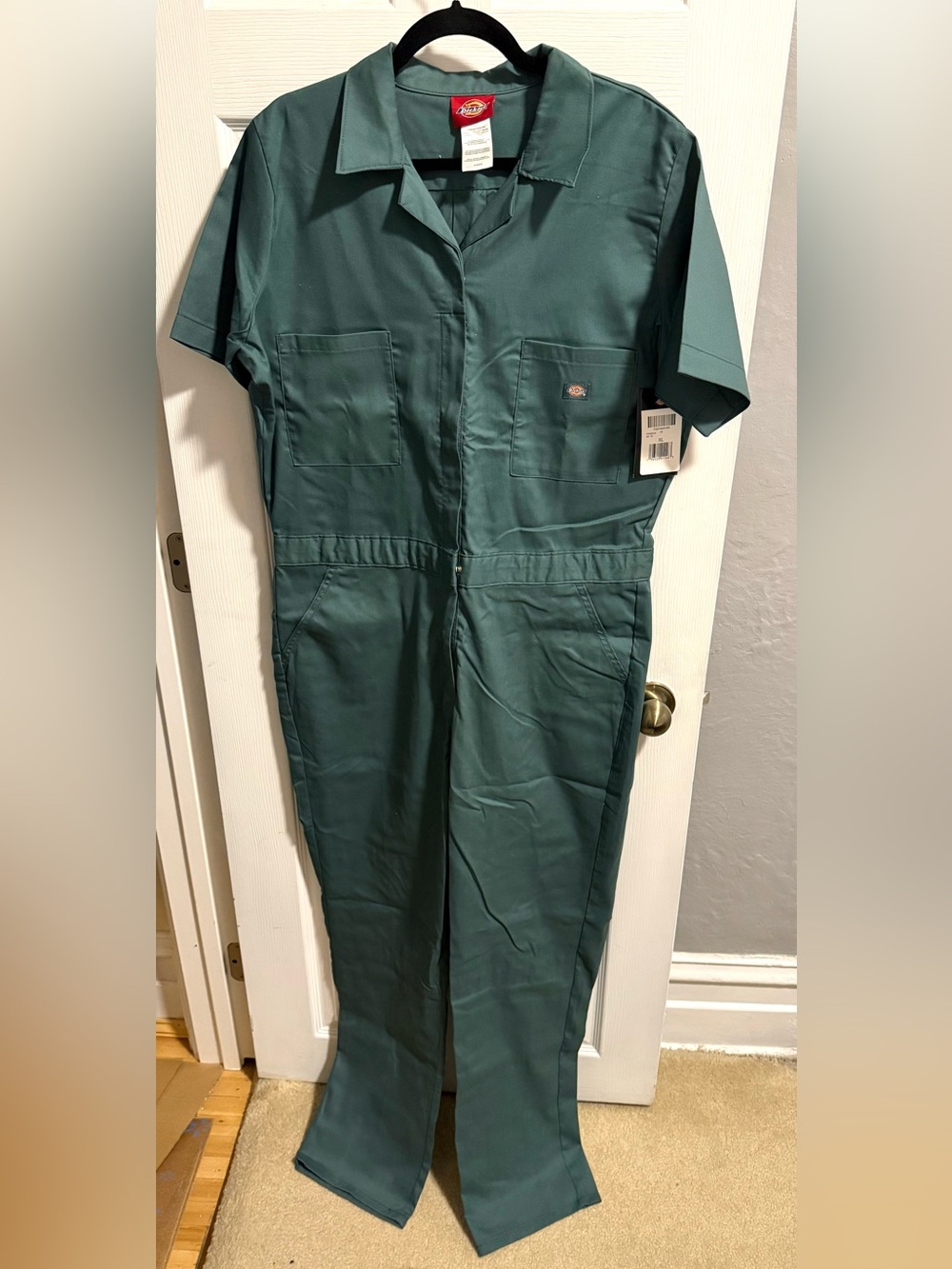 NWT Dickies Women’s Short Sleeve Jumpsuit Coveralls, Green XL